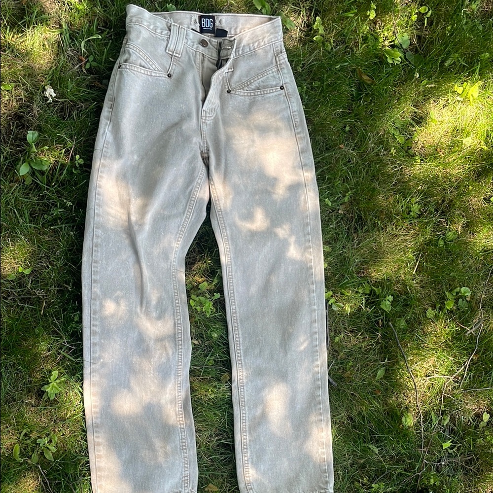 BDG Tan Flare Wide Leg Jeans